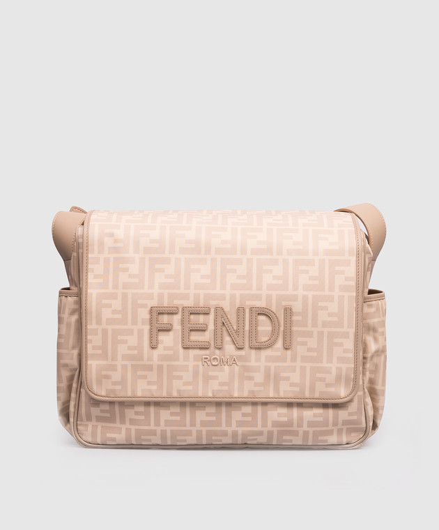 Fendi Бежевая сумка-органайзер для коляски с нашивкой логотипа 7VB020ARDI