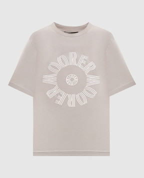 MooRER Бежева футболка SURI в принт SURIJFL