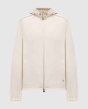 Stefano Ricci Бежевая куртка из шерсти с капюшоном MDJ61001105650