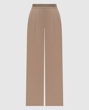 Peserico Бежеві штани з візерунком логотипа A0460201979