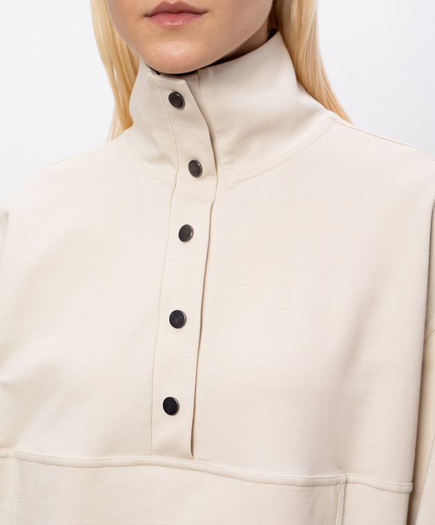 Brunello Cucinelli Бежевый свитшот MP827B2E04 изображение 4