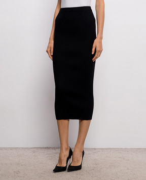 Twinset Черная юбка в рубчик 262AP3103