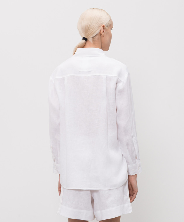 Max & Co Біла сорочка Gattoni з льону MCOGATTONI зображення 4