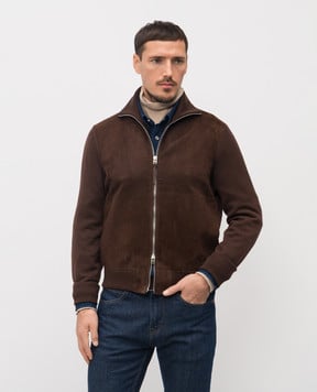 Tom Ford Коричнева комбінована куртка KZF012YMW136