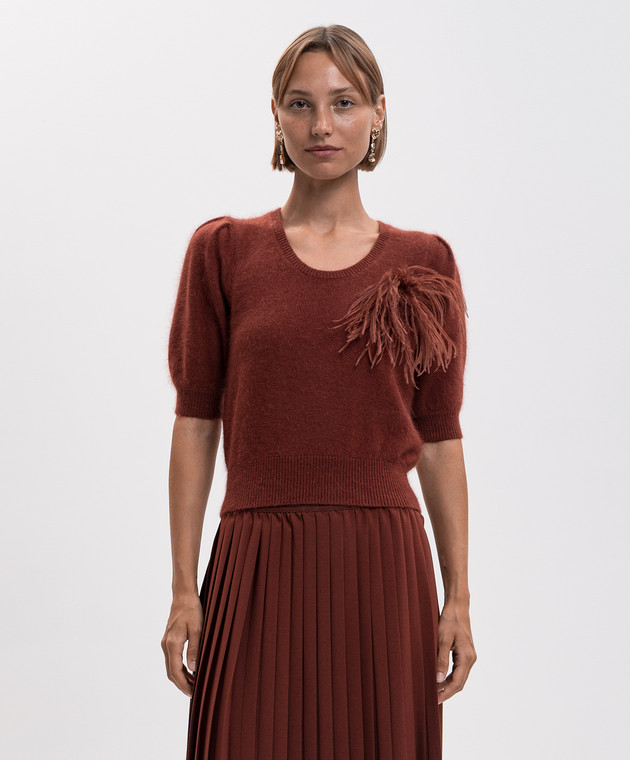 Twinset Терракотовый джемпер с шерстью 262TP3260 изображение 3