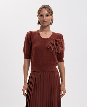 Twinset Терракотовый джемпер с шерстью 262TP3260