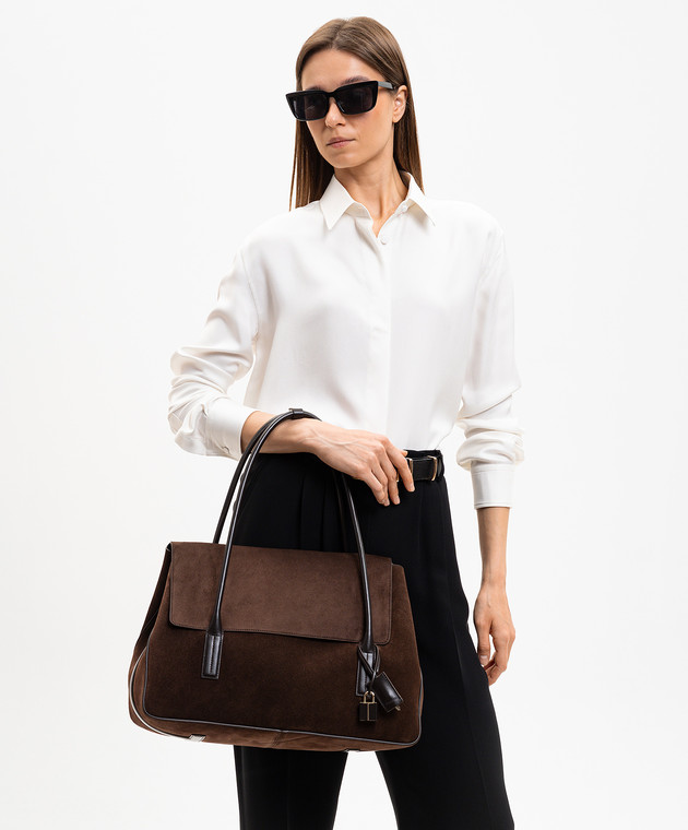 Tom Ford Коричневая замшевая сумка ECLIPSE L1922LCL068P изображение 2