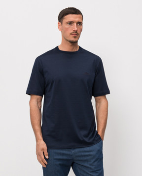 Castangia dal 1850 Синя футболка з вишивкою DMTSDM51S26