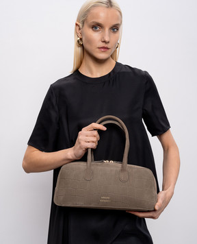 Loulou de Saison Коричнева сумка-багет MAWI з нубука MAWI