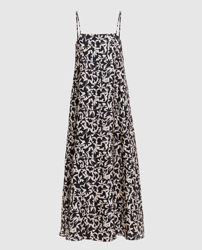 Asceno Чорна сукна Melfi із шовку в принт D103F04C504