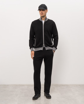 Bertolo Cashmere Черный спортивный костюм с эмблемой 9020870019659020880019