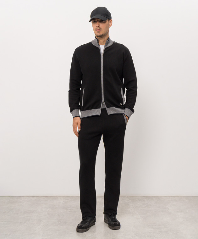 Bertolo Cashmere Черный спортивный костюм с эмблемой 9020870019659020880019 изображение 2