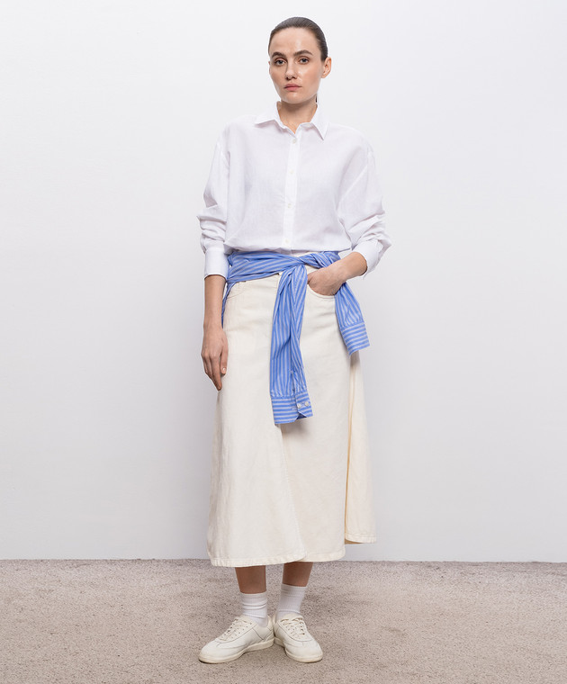 Woolrich Біла сорочка з льоном CFWWSI2013FRUT5295 зображення 2