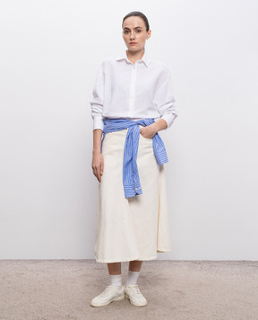 Woolrich Белая рубашка с льном CFWWSI2013FRUT5295