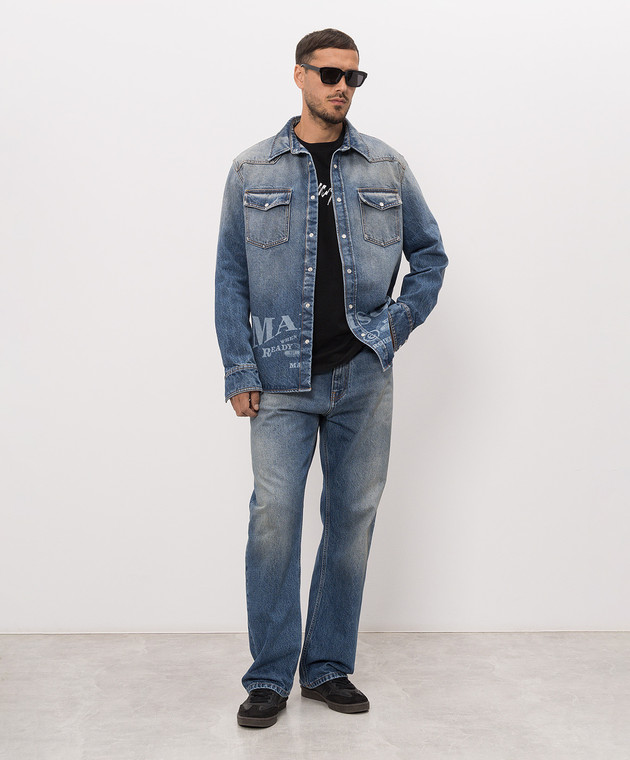 Maison Margiela MM6 Черная футболка с контрастным логотипом SH0GC0077M20258 изображение 2