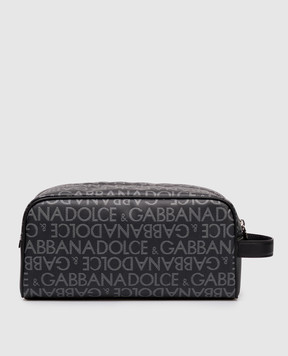 Dolce&Gabbana Сірий несесер з принтом логотипа BT0989AJ705