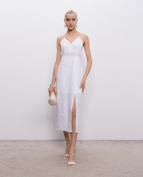 Twinset Біла сукня з льону 261TT2390