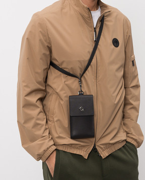 Stefano Ricci Чорний шкіряний чохол для телефона PP450I1GUVH