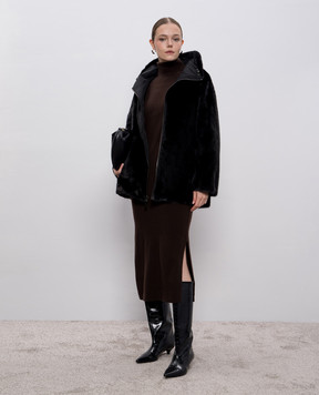 Allude Коричнева сукня з вовни та кашеміру 25517013
