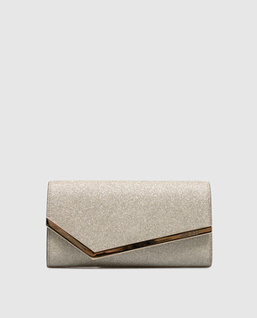 Jimmy Choo Золотистий клатч Emmie з глітером EMMIEDGZ