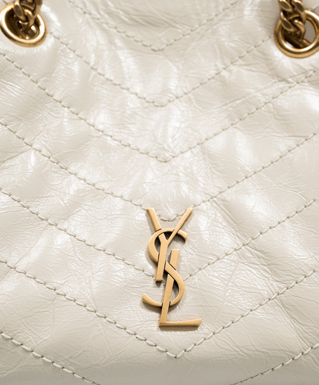 Saint Laurent Кожаная сумка NIKI цвета айвори 8726800EN07 изображение 4