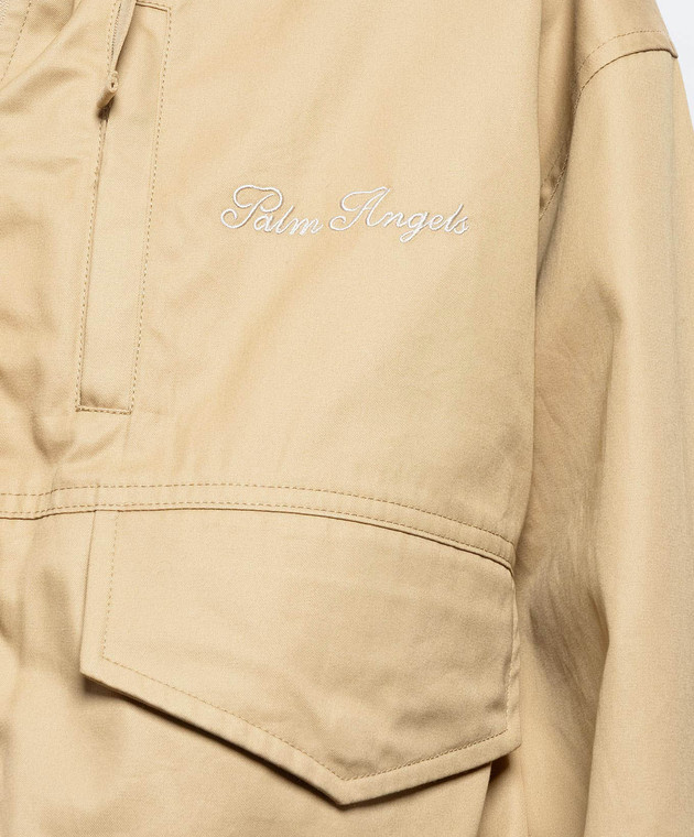 Palm Angels Бежева куртка з вишивкою логотипа PAWEB003FB001 зображення 5