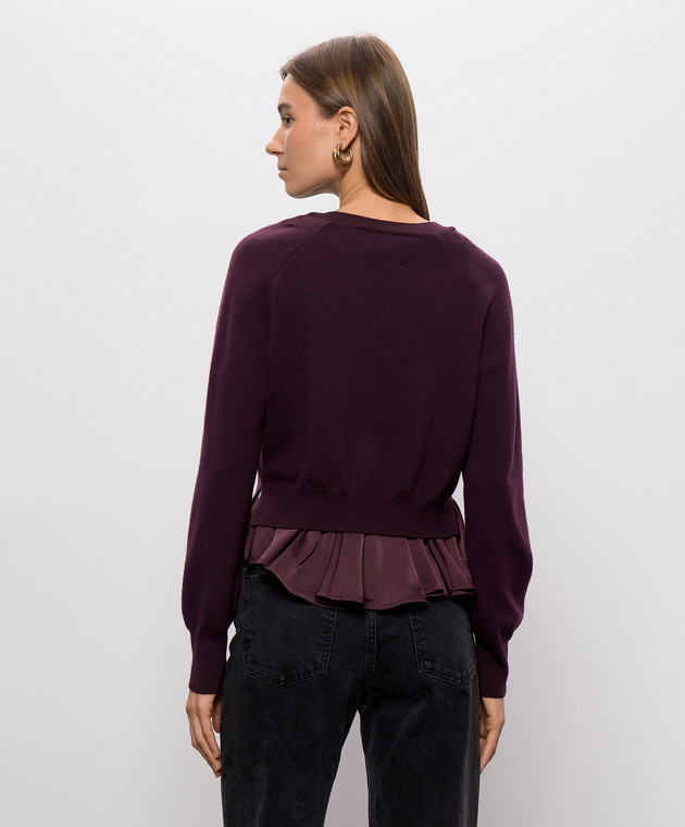 3.1 Phillip Lim Фіолетовий пуловер подвійної конструкції F26170647UMC зображення 4