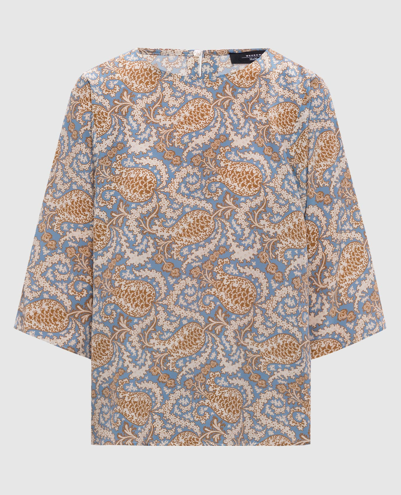 Блуза из шелка в цветочный принт