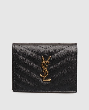 Saint Laurent Черный кожаный портмоне 668290BOWA1