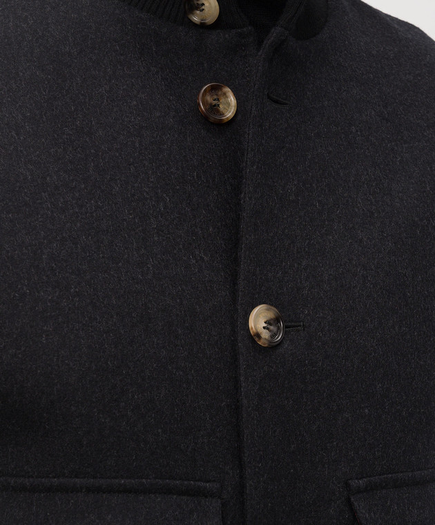 Brunello Cucinelli Чорна куртка з вовни MY4966559 зображення 5