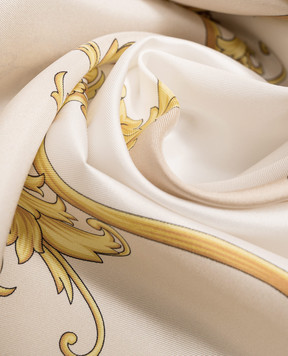 Versace Бежева хустка із шовку New Barocco 10016001A19393