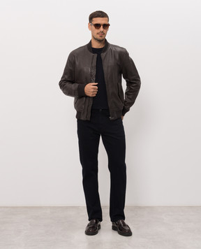 Trussardi Синий джемпер с вышивкой эмблемы M0168000077NMK601K01