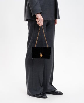 Versace Чорна оксамитова сумка крос-боді Kleio 10177401A15998