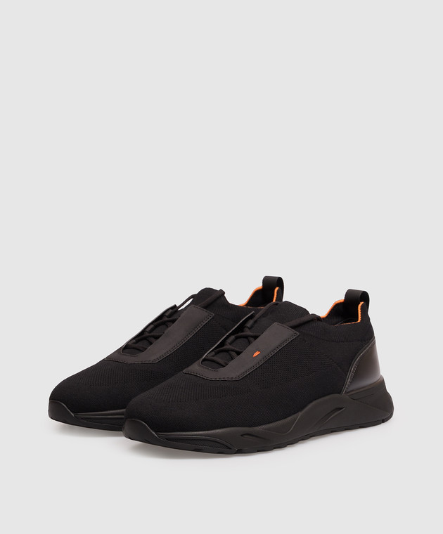 Santoni Чорні кросівки MBIO21601NERNHOD зображення 2