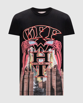 Off-White Чорна футболка Starcity 29A00306T