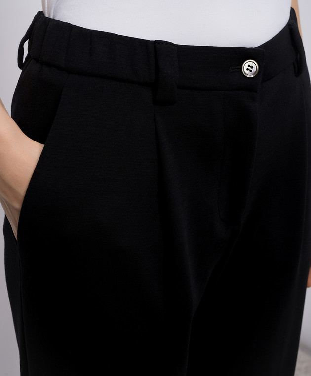 Marco Pescarolo Черные брюки из шерсти Zeza ZEZAD53Y19 изображение 4