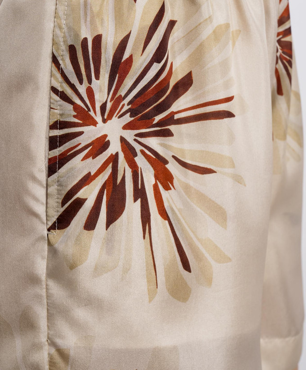 Brunello Cucinelli Бежеві шорти із шовку MQ967RH299 зображення 5