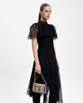 Alexander McQueen Серебряная кожаная сумка 61308814C31