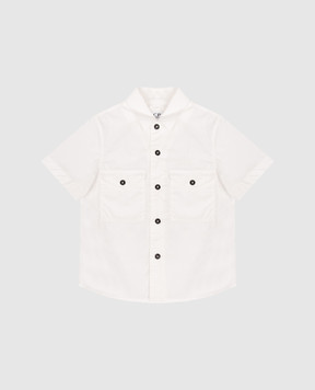 C.P. Company Дитяча біла сорочка з вишивкою логотипа CUC00JLLC0448