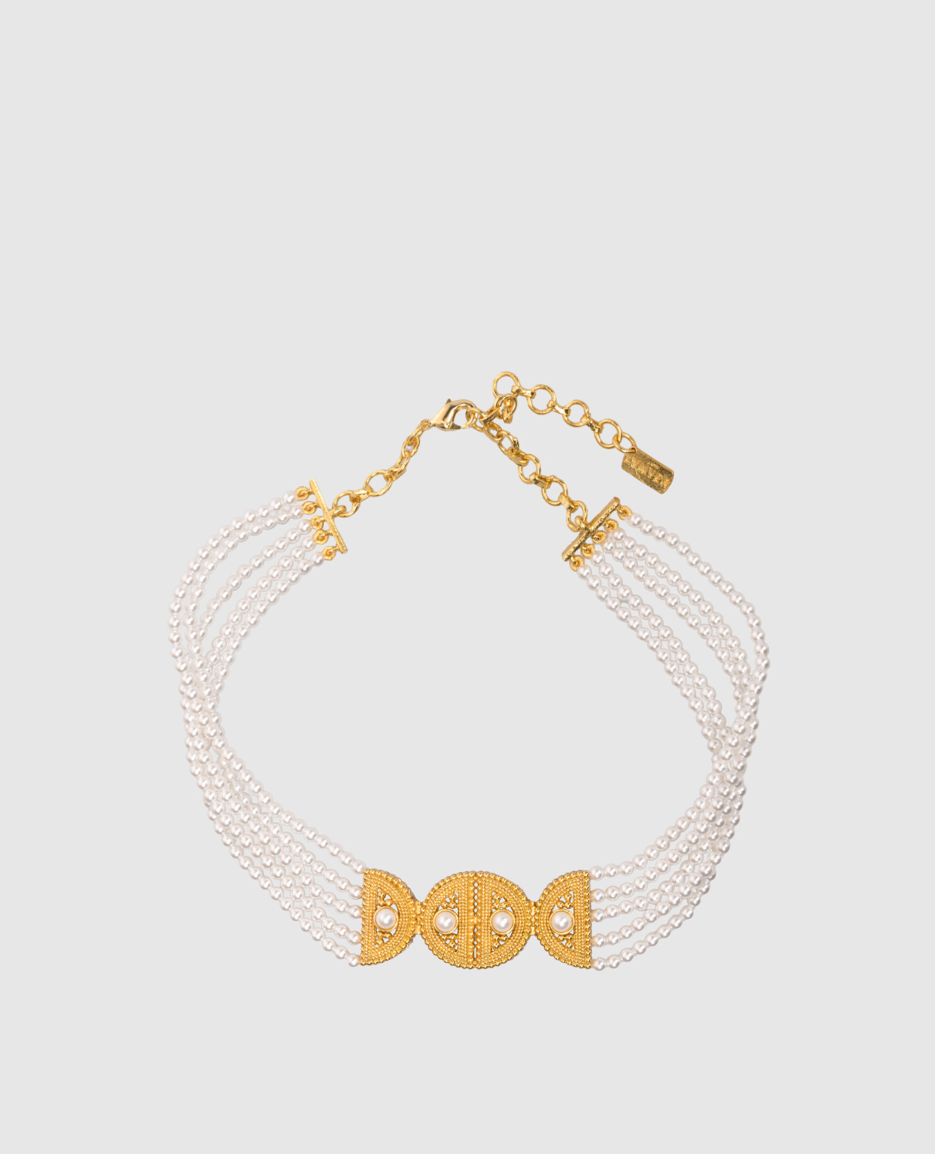 

Чокер Ravi Hemisphere с жемчужинами, Золотистый, Колье