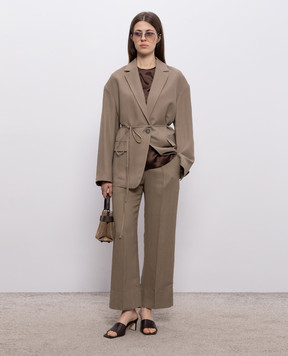 Brunello Cucinelli Коричнева блуза із шовком M0C59DE310