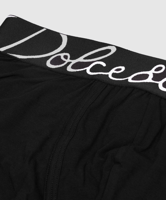 Dolce&Gabbana Черные трусы-боксеры с узором логотипа M4F34JONP20 изображение 3