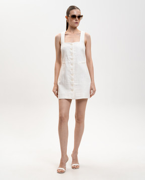 Faithfull Біла сукня міні Jaques з льону FFC02WHT