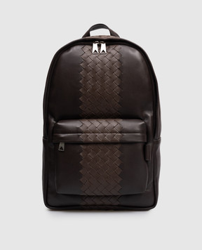 Bottega Veneta Коричневий шкіряний рюкзак Intrecciato 828527V4O9P