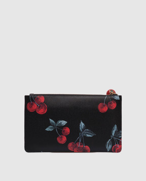 Twinset Чорний клатч в принт у вигляді вишні 261TL8021