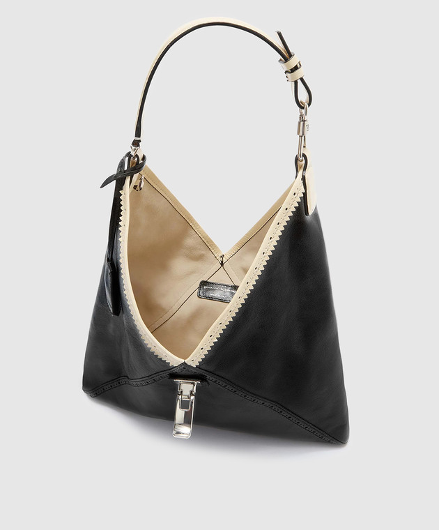 Ermanno Scervino Чорна шкіряна сумка Clio D493S305TRJGV зображення 4