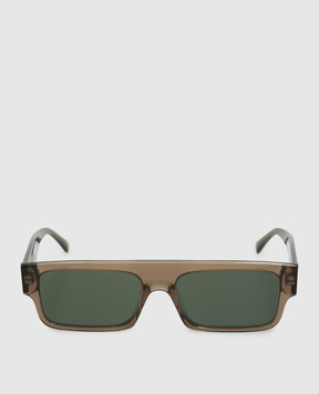 Alexander McQueen Коричневые солнцезащитные очки A009S6J0749