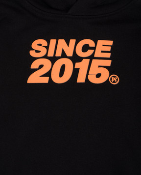 Palm Angels Дитяче чорне худі з принтом Since 2015 PBBB012S26FLE008