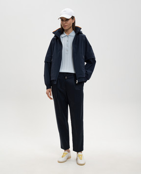 MooRER Блакитне поло RIGEL з вовни RIGELW18