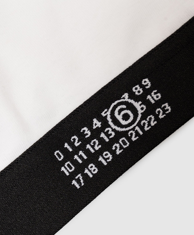 Maison Margiela MM6 Белый топ с узором эмблемы MKRG80060 изображение 3